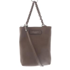 ウォレットショルダーバッグ レザー ハンドバッグ 2way 茶色 ブラウン /SR