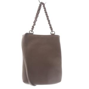 GUM gianni chiarini ウォレットショルダーバッグ レザー ハンドバッグ 2way 茶色 ブラウン /SR