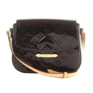 ベルフラワーPM モノグラム ヴェルニ ショルダーバッグ ダークパープル M91704