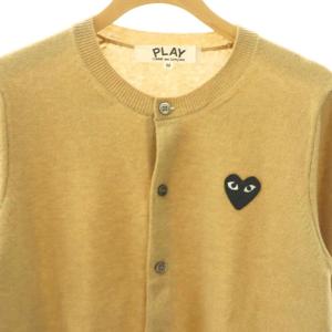 PLAY Comme des Garçons AZ-N023 AD2013 クルーネックカーディガン ニット 長袖 ウール M ベージュ /NR OS