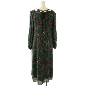 MUVEIL 24SS フラワープリントワンピース 36 ブラック マルチカラー