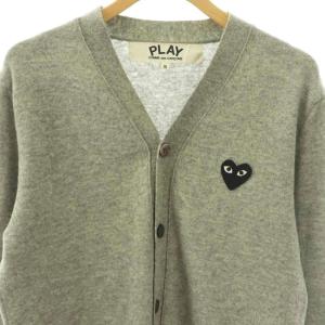 PLAY Comme des Garçons AZ-N024 AD2016 Vネック カーディガン ニット 長袖 ウール S グレー /NR OS