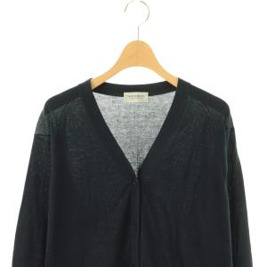 JOHN SMEDLEY コットンVネックカーディガン 長袖 M ネイビー /DO OS