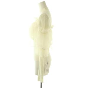 SNIDEL 24AW チュールオフショルドッキングプルオーバー ニット カットソー F アイボリー /DO OS