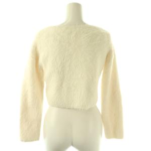 CELFORD 24AW フェザーヤーンショートカーディガン 長袖 Vネック F アイボリー /DO OS