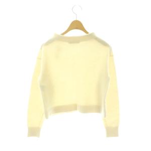 ANAYI ウールカシミヤリボンビジュー プルオーバー ニット 36 アイボリー /DF OS