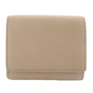 VASIC Round Mini mini 財布 三つ折り レザー ベージュ /YO12