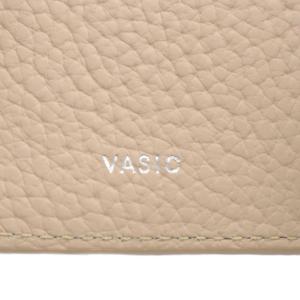 VASIC Round Mini mini 財布 三つ折り レザー ベージュ /YO12