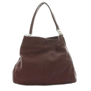 COACH フィービー ショルダーバッグ レザー 赤紫 レッドパープル /SS OS