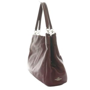 COACH フィービー ショルダーバッグ レザー 赤紫 レッドパープル /SS OS