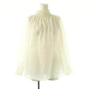 シャーリングシアーブラウス 長袖 36 ホワイト /DO OS