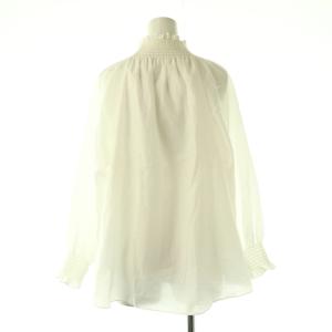 NOBLE シャーリングシアーブラウス 長袖 36 ホワイト /DO OS