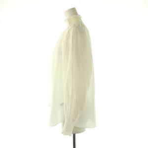NOBLE シャーリングシアーブラウス 長袖 36 ホワイト /DO OS