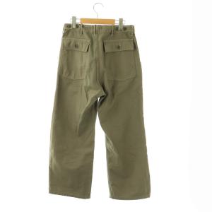 Framework 24AW バックサテンベイカーパンツ ストレート 36 カーキ /DF OS