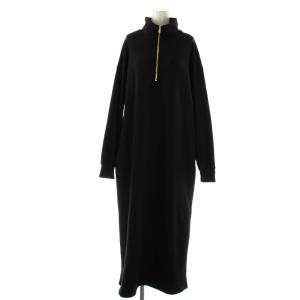 25AW Warm ジップ ドレス ワンピース 36 ブラック