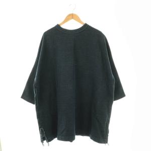 インディゴ裏毛のチュニック ダークネイビー