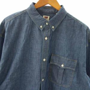 Levi's 25SS 別注SMU LS ZANDT CROPPED SHIRT M インディゴブルー