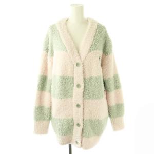ジェラートラガーボーダーカーディガン × FURFUR 長袖 ニット F ピンクミントグリーン /DO