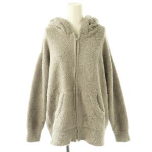 ジップアップニットフーディー × あつまれどうぶつの森 F グレー マルチカラー /DO OS