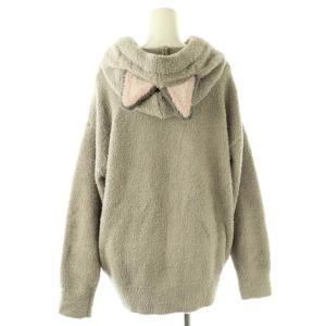 gelato pique ジップアップニットフーディー × あつまれどうぶつの森 F グレー マルチカラー /DO OS