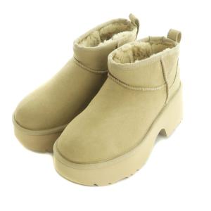 UGG australia Classic Ultra Mini New Heights ショートブーツ US6 23.0cm ベージュ
