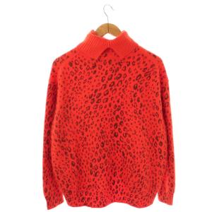 Tao AD2019 レオパード柄ニット セーター 長袖 レッド /HK OS SH