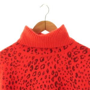 Tao AD2019 レオパード柄ニット セーター 長袖 レッド /HK OS SH