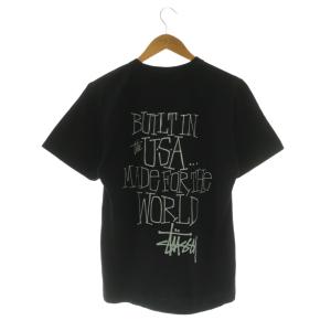 STUSSY Built inUSA  Pigment Dyed Tシャツ カットソー 半袖 コットン S 黒 /NR