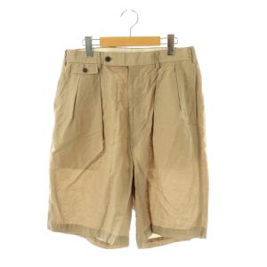 M21B-01PT01B2tuck shortsショートパンツ リネン混 2 ベージュ /HK OS SH