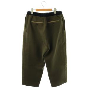 sacai 19-02044M ウールメルトンクロップドパンツ テーパード 2 カーキ /HK OS SH