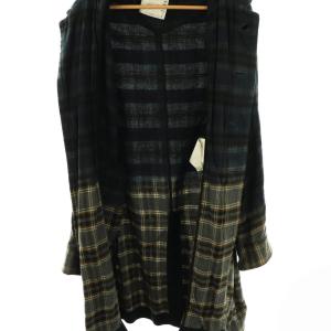 sacai コットン×ウールチェック柄コート 3 マルチカラー 19-01944M
