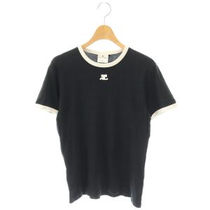 バイカラーTシャツ カットソー 半袖 XL ブラック /HK OS SH