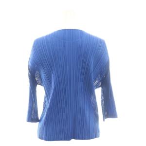 PLEATS PLEASE ISSEY MIYAKE FLICK ブラウス パンツ セットアップ 3 2 ブルー