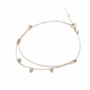 YG マルチストーン ブレスレット K10 イエローゴールド /SR SH