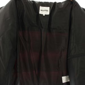 MILKFED. PUFFER JACKET ジャケット アウター ジップアップ 中綿 M ピンク 黒 /NR OS SH