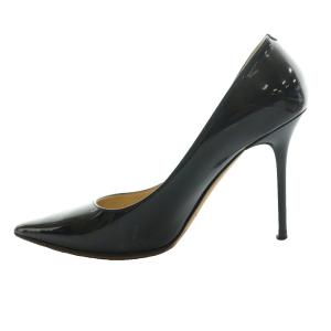 JIMMY CHOO エナメルポインテッドトゥハイヒールパンプス 35 黒 ブラック /SS OS