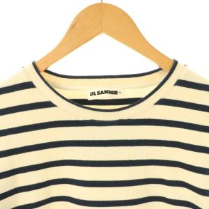 JIL SANDER＋ 24SS J47NH0002 ボーダー Tシャツ アイボリー ネイビー