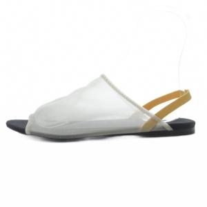 CLEAR MESH FLAT SANDAL 37.5 アイボリー