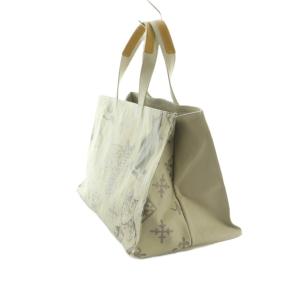 russet × Cats ISSUE 横長トートバッグ 総柄 ベージュ 茶 /MI OS