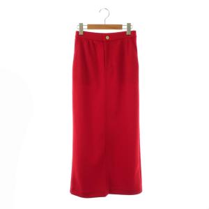 25AW トリアセペンシルラインスカート タイトスカート 36 レッド /ES OS