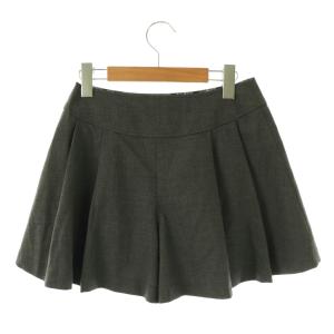 BURBERRY BLUE LABEL ウールプリーツキュロットスカート ショートパンツ 36 グレー /NR OS