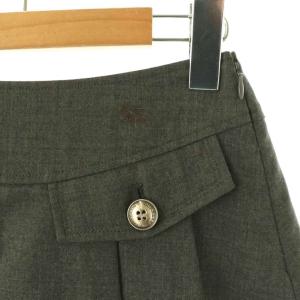 BURBERRY BLUE LABEL ウールプリーツキュロットスカート ショートパンツ 36 グレー /NR OS