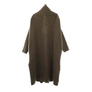 MUSE de Deuxieme Classe スムースニットガウンコート アウター ロング ウール 茶 /NR OS