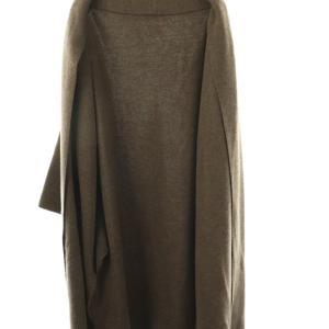 MUSE de Deuxieme Classe スムースニットガウンコート アウター ロング ウール 茶 /NR OS