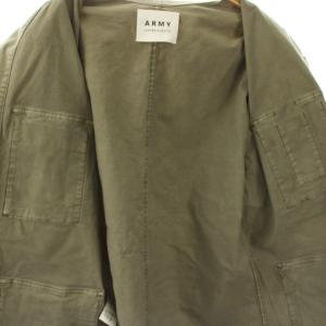 upper hights ARMY THE SANDY ミリタリーシャツジャケット オーバーサイズ 1 カーキグレー /ES OS