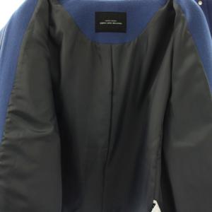 green label relaxing FFC ノーカラー ジップ ショートコート アウター 36 青 /NR OS