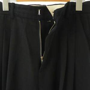 TODAYFUL Tuck Wide Trousers タックワイドトラウザーパンツ ジッパーフライ 38 ネイビー /DO