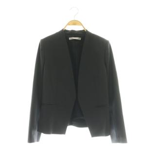 24AW EXECUTIVE DONNA3 ノーカラージャケット カラーレスジャケット 36 ブラック