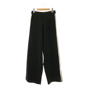 25AW ウォッシャブルトラックパンツ ニット ワイド ブラック /HK OS