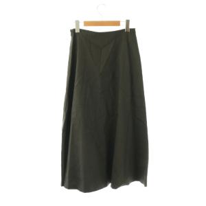 theory luxe ECO CRUNCH WASH ZOE E スカート ロング フレア リネン 36 ブラック /DO OS